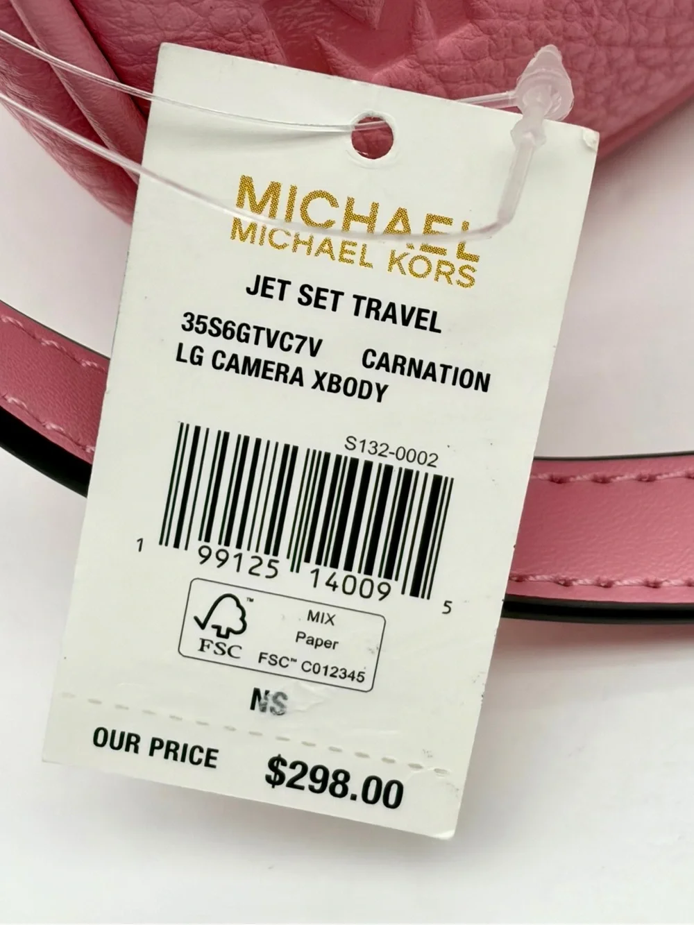 Michael Kors JET SET TRAVEL LARGE LOGO DEBOSSED CAMERA CROSSBODY BAG NWT